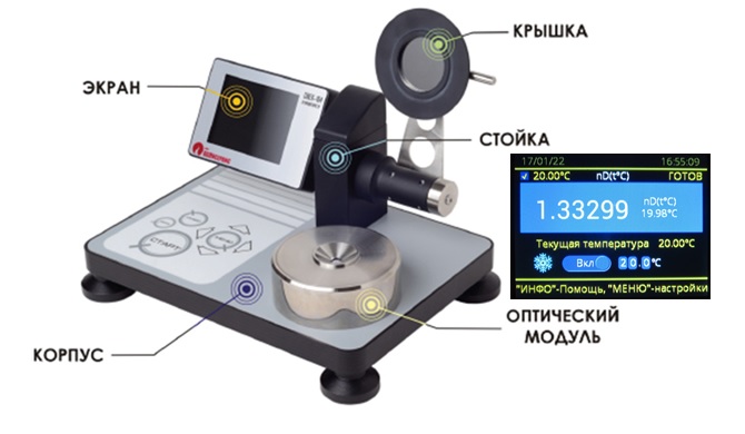 Рефрактометр Аббе СНЕЛ-104 автоматический цифровой высокоточный